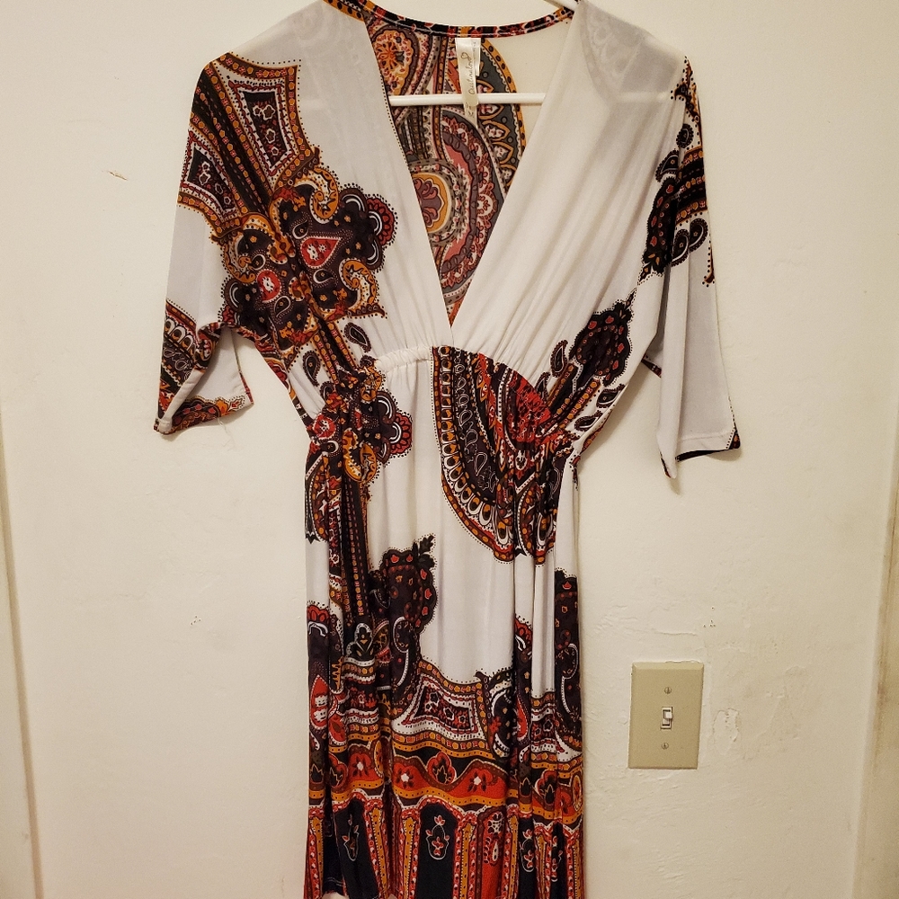 Paisley print mini-dress